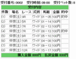 5月31日中京競馬場ワイド馬券結果