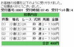 7月19日小倉競馬場枠連馬券買い目