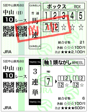 有馬記念的中馬券結果