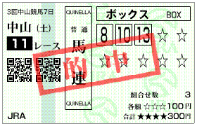 中山グランドジャンプ的中馬券結果